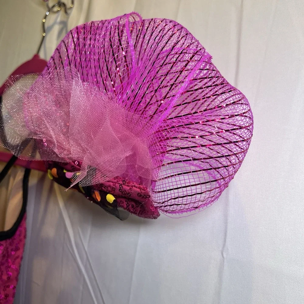 Revolution MC Dance Costume Footloose Ballet Ice Skate Pageant‎ Custom Hairpiece
